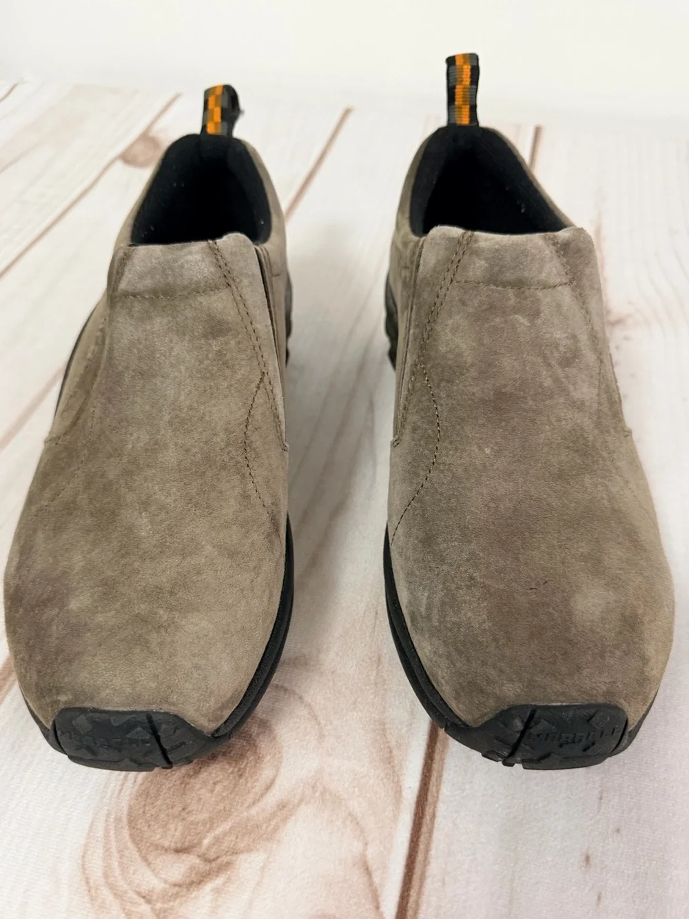 Merrell Mens Jungle Mocs Size 11 Brown Suede Slip On Outdoors Rubber Soles